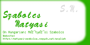 szabolcs matyasi business card